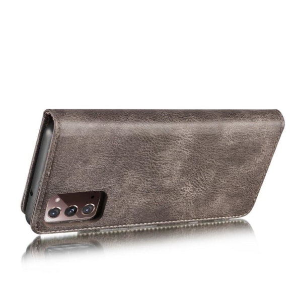 DG.MING Samsung Galaxy Note 20 2-in-1 Wallet Case - Grey Silver grey