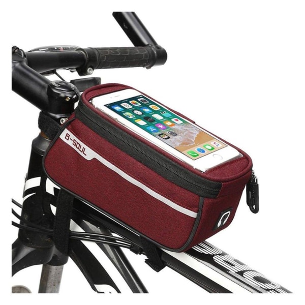 Universal vandtæt cykeltaske til 6-tommer smartphone - Rød Red