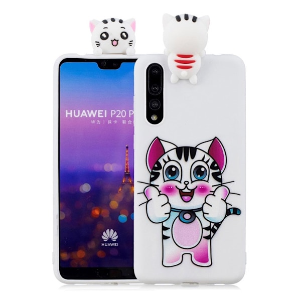 Huawei P20 Pro mobilskal TPU material skyddande elastiskt 3D mönster - Tiger multifärg