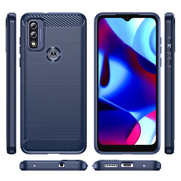 Carbon Flex Etui Motorola G Pure - Blå Blue