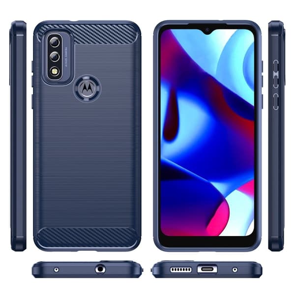 Carbon Flex Suojakotelo Motorola G Pure - Sininen Blue