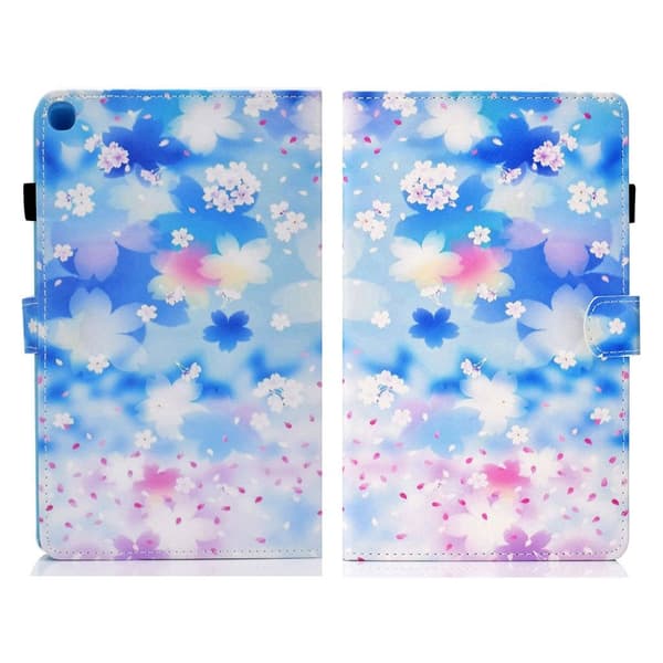 Samsung Galaxy Tab A7 10.4 (2020) cool mønster læder flip etui - kronblade Multicolor
