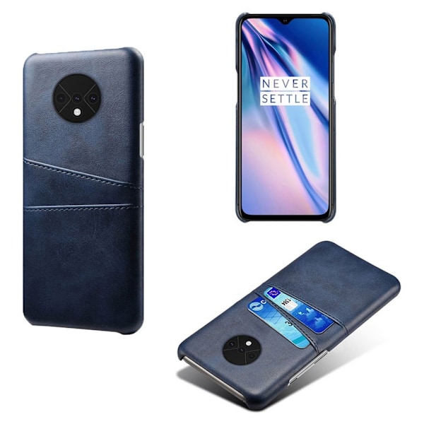 Dual Card OnePlus 7T etui - Mørkeblå Blue