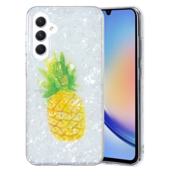 Marble Samsung Galaxy A34 5G Suojakotelo - Pineapple Yellow