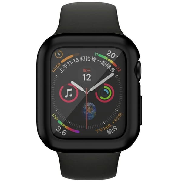 Apple Watch Series 6 / 5 44mm mjuk gloss hållbar ram - svart Svart