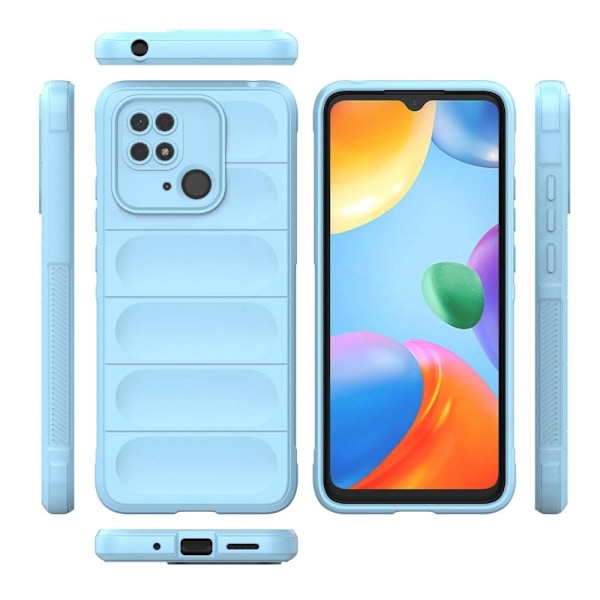 Blødt grebsformet cover til Xiaomi Redmi 10C - Blå Blue