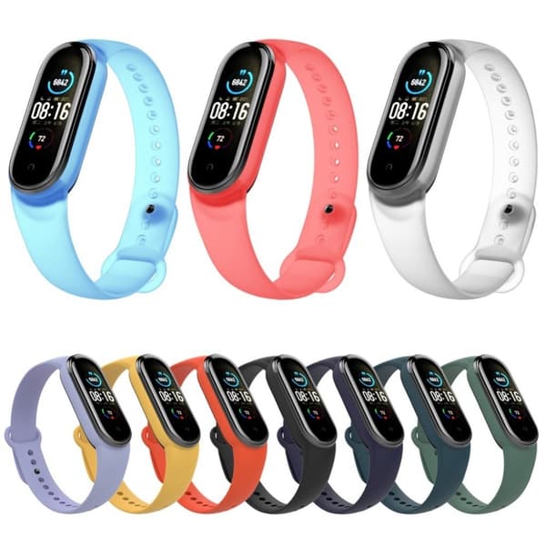 Xiaomi Mi Band 5 simple silikone urrem - Rød Red