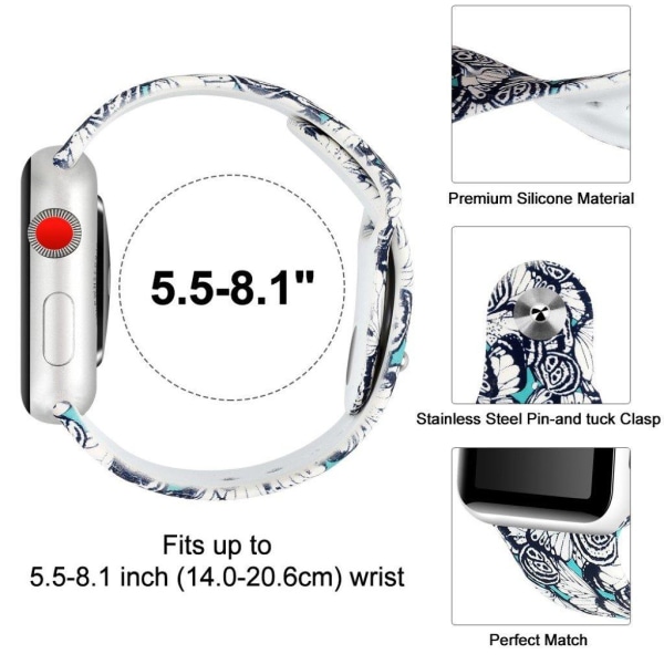 Apple Watch Series 4 40mm pattern watch band - Style E Multicolor