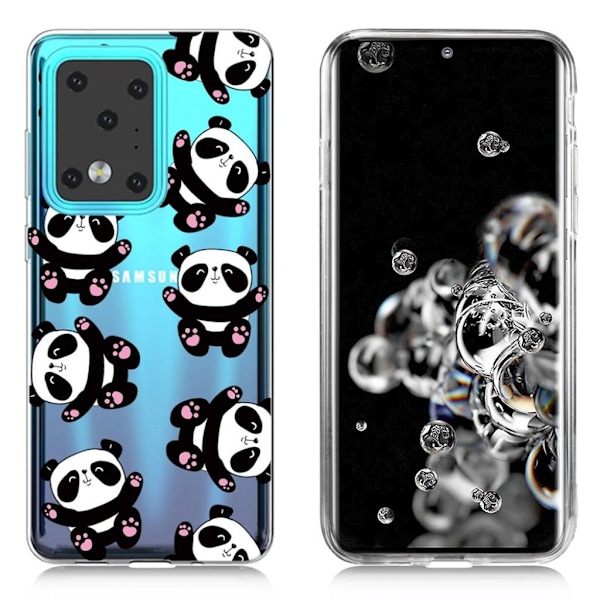 Deco Samsung Galaxy S20 Ultra kotelot - Söpö Pandat Black