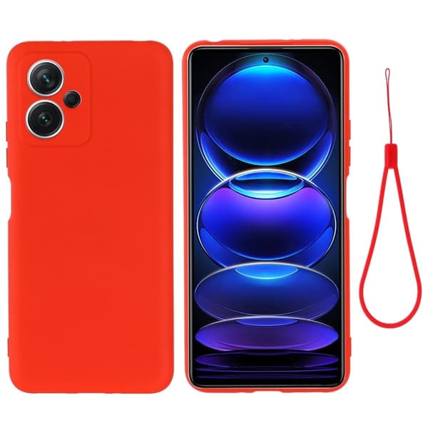 Matt flytende silikondeksel for Xiaomi Redmi Note 12 - Rød Red