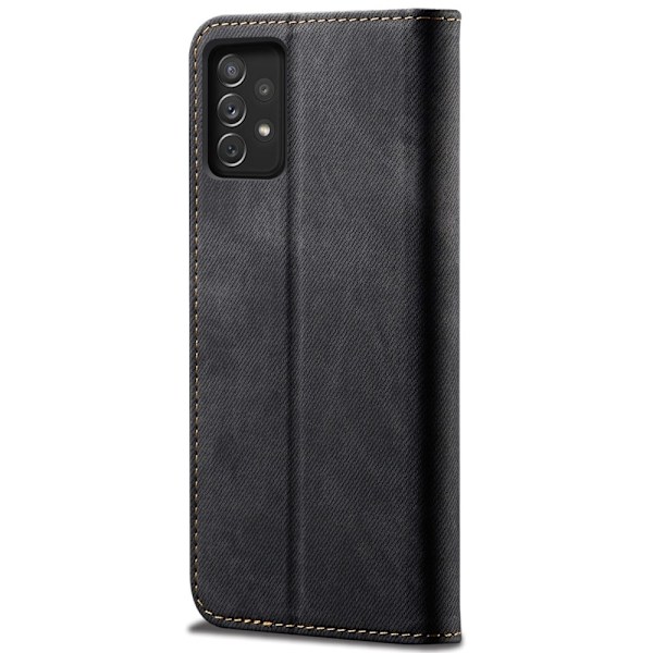 Jeans Samsung Galaxy A23 flip case - Musta Black
