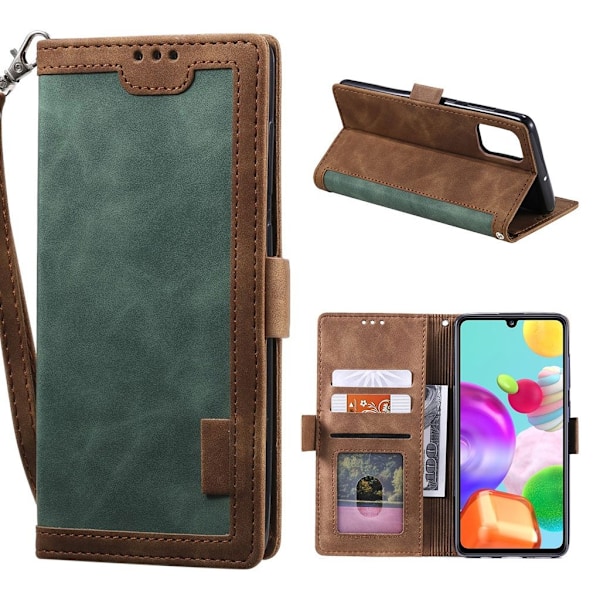 Suburbian läder Samsung Galaxy A41 fodral - Grön Grön