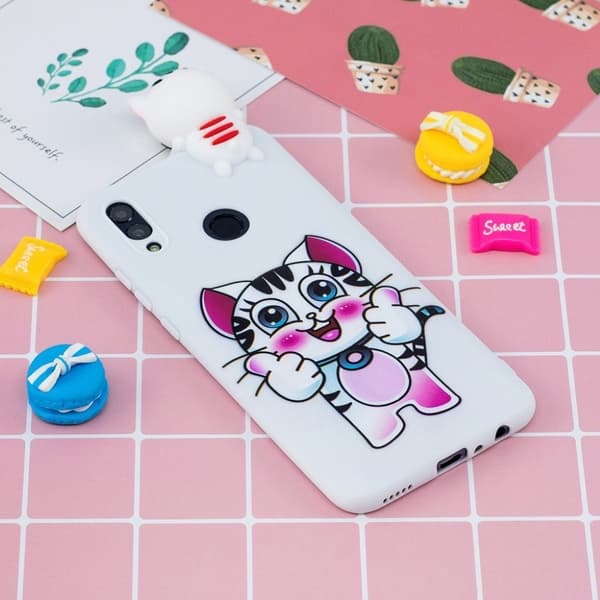 Huawei P Smart 2019 3D sødt dukke mønstret etui - Tiger Multicolor