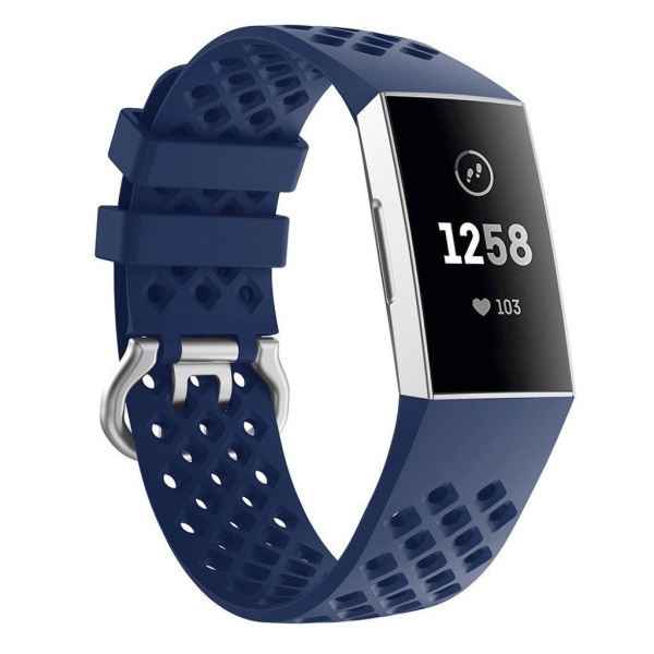 Silicone watch band for Fitbit Charge 4 / 3 - Blue Blå