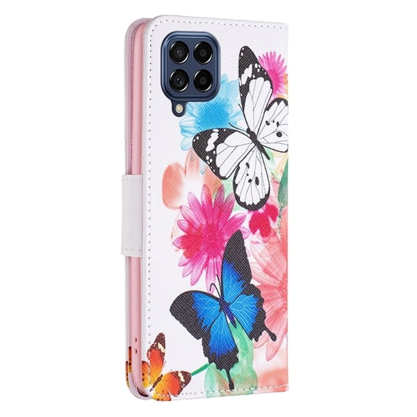 Wonderland Samsung Galaxy M53 5G flip etui - To Sommerfugle Multicolor