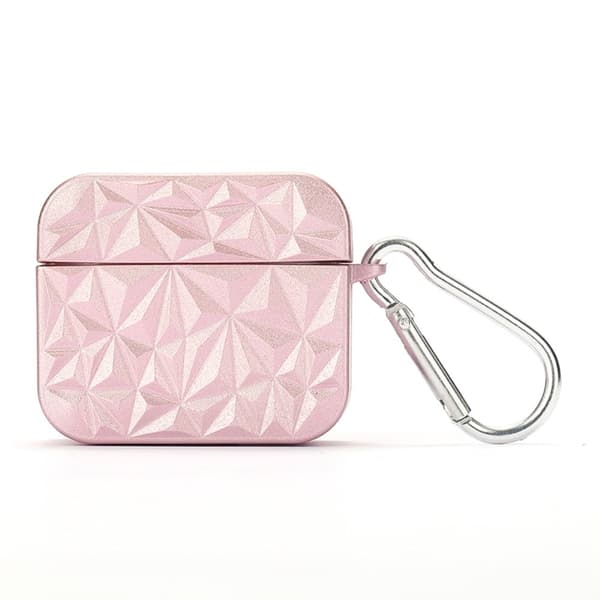 AirPods 3 diamantformat fodral med spänne - Rosa Rosa