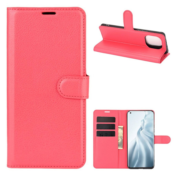 Classic Xiaomi Mi 11 Läppäkotelo - Punainen Red