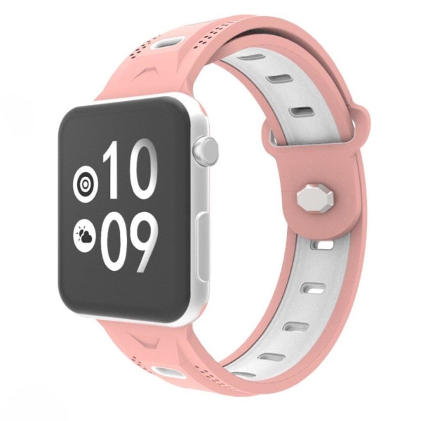 Apple Watch Series 4 40mm rhombus silikone Urrem - Lyserød Ydre Pink
