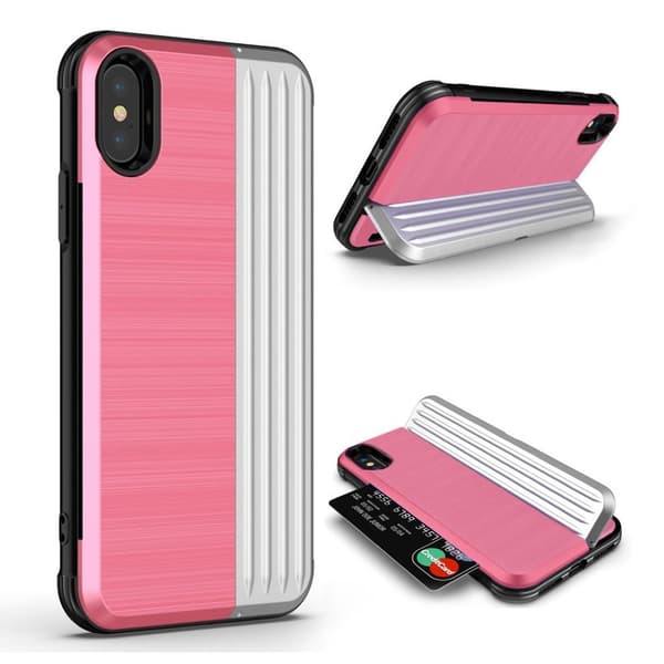 ANGIBABE iPhone Xr beskyttelses deksel av plastikk og TPU - rosa og sølv Multicolor