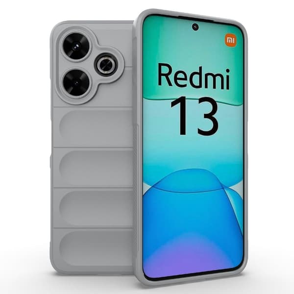Deksel med mykt grep for Xiaomi Redmi 13 / Xiaomi Redmi Note 13R - Lysegrå Silver grey