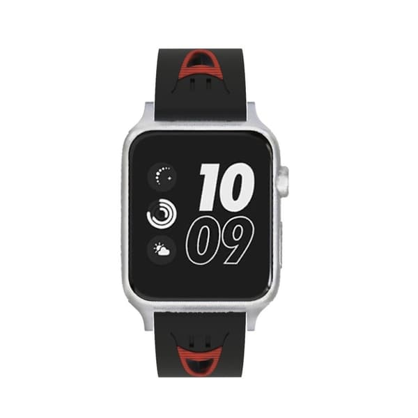 Apple Watch Series 4 40mm silikoninen kellonauha - Musta / Punainen Multicolor