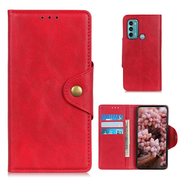 Alpha Motorola Moto G40 Fusion / G60 Läppäkotelo - Punainen Red