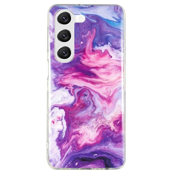 Marble Samsung Galaxy S23 Suojakotelo - Punainen Purple