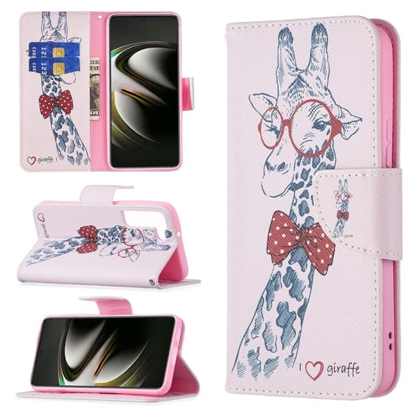 Wonderland Samsung Galaxy S22 Flippetui - Sjiraff Multicolor