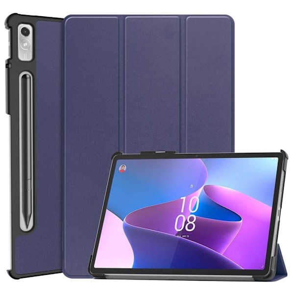 Tri-fold läderfodral för Lenovo Tab P11 Pro (2:a generationen) - Blå Blå