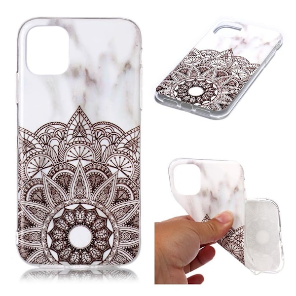 Marmormotiv iPhone 11 skal - Grå Tribalmarmor Silvergrå