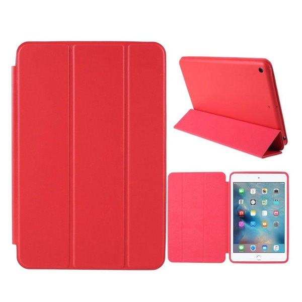iPad Mini (2019) tri-fold leather flip case - Red Röd