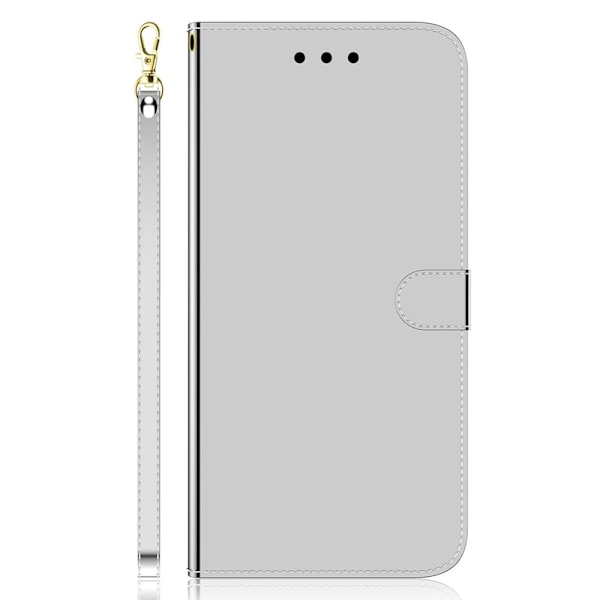 Mirror iPhone 14 Pro Max flip case - Hopea Silver grey