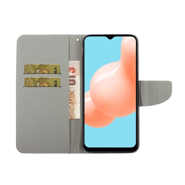 Wonderland Samsung Galaxy A12 5G Flippetui - Søt Katt Multicolor