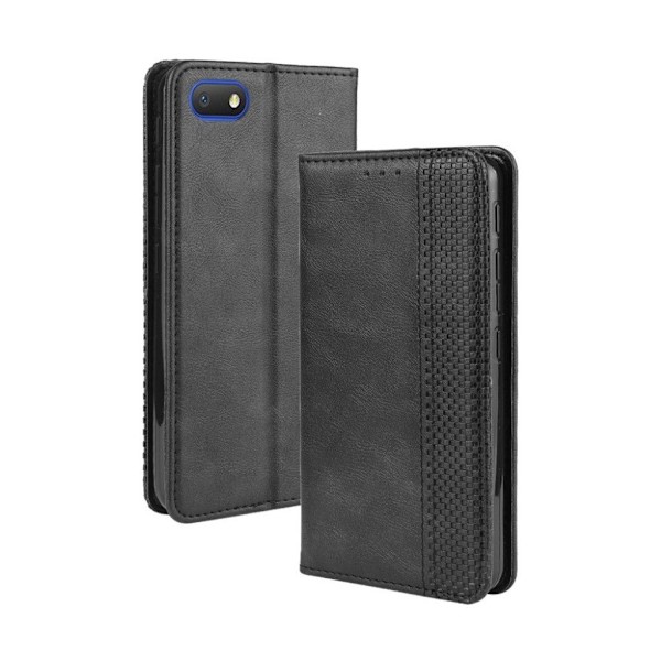 Bofink Vintage läder Alcatel 1v (2019) fodral - Svart Svart