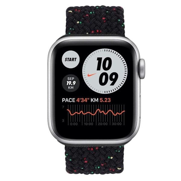 Apple Watch Series 8 (45mm) / Watch Ultra elastisk nylon-urrem - Farve Sort Størrelse: L Black