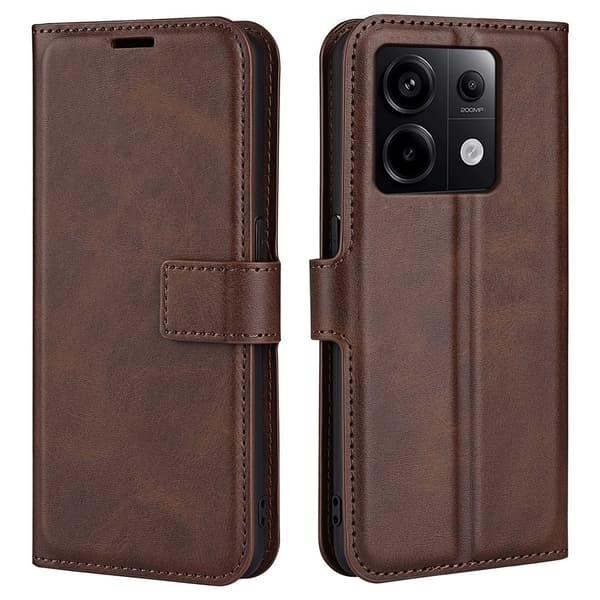 Læderetui med Pung til Xiaomi Redmi Note 13 Pro 5G  - Brun Brown