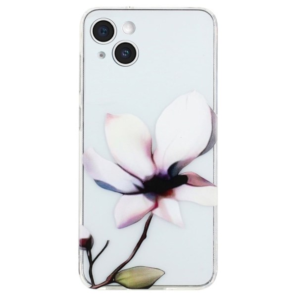 Deco iPhone 15 Plus skal - Vit Blomma Vit