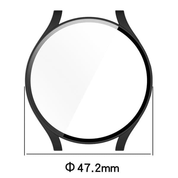 Samsung Galaxy Watch 6 (44mm) suojakuori karkaistulla lasilla - Hopea Silver grey