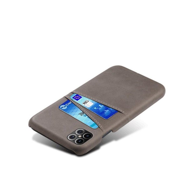 Dual Card iPhone 12 Pro Max cover - Sølv/Grå Silver grey