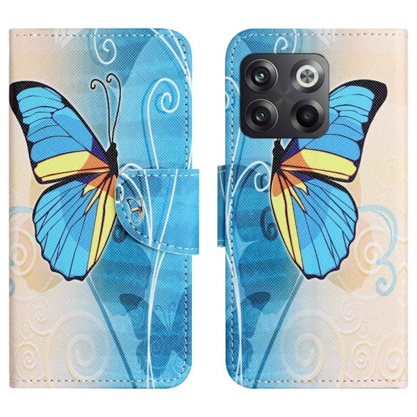 Wonderland OnePlus Ace Pro / 10t Flip Etui - Blå Sommerfugl Blue
