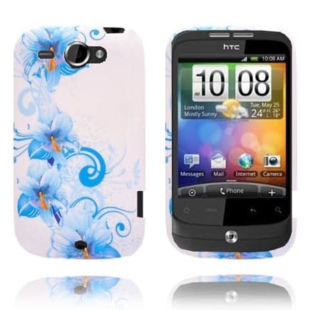 Symphony (Sorte Sommerfugler) HTC Wildfire G8 Deksel Blue