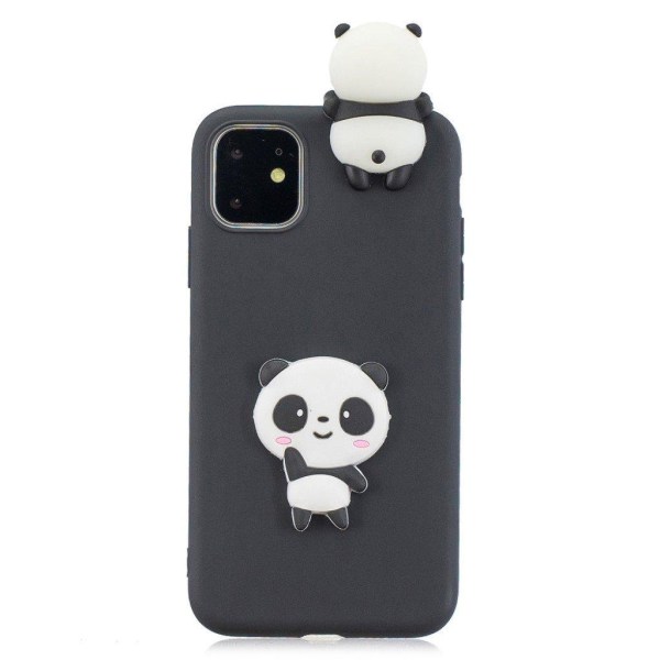 Cute 3D iPhone 11 kuoret - Musta / Panda Black