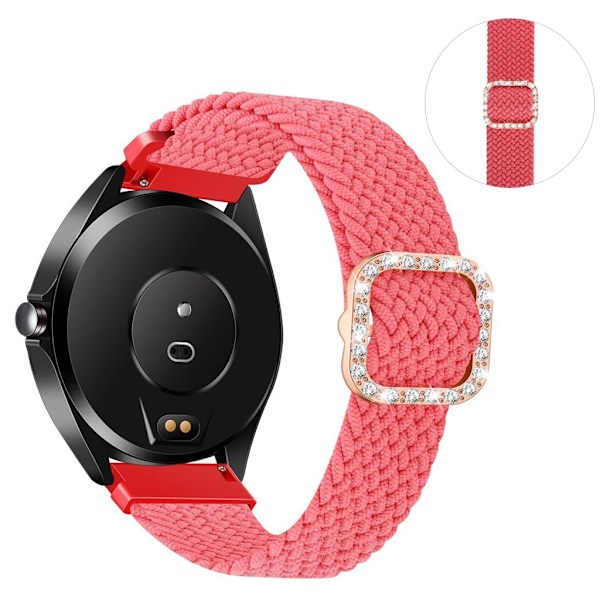 20 mm universal klockarmband med nylon + strassspänne - Rosa Rosa