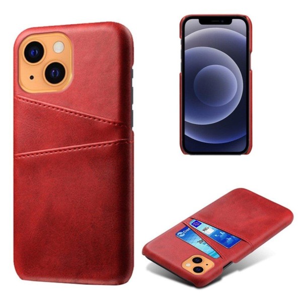 Dual Card iPhone 13 cover - Rød Red