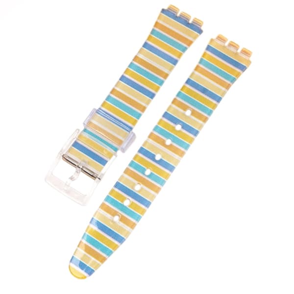17mm Universal söpö silikoni ranneke - Värikäs Raita Multicolor