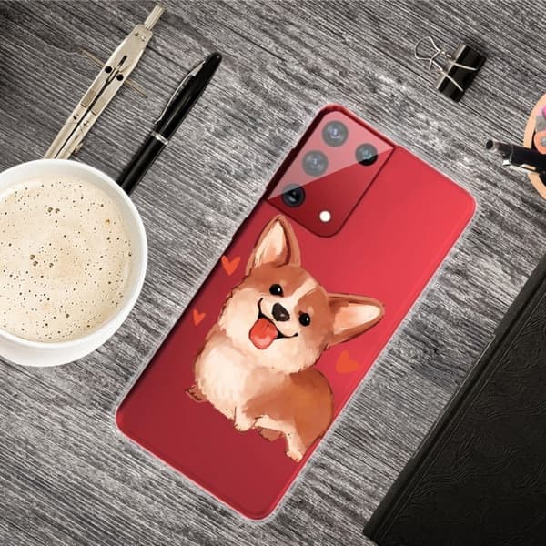 Deco Samsung Galaxy S21 Ultra Etui - Hund Brown