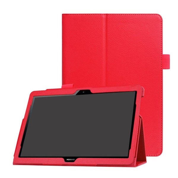 Huawei MediaPad T3 10 Enfärgat fodral i läder - Röd Röd