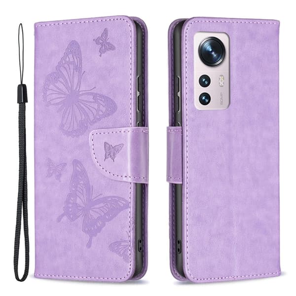 Butterfly Xiaomi 12 / 12x Flippetui - Lilla Purple