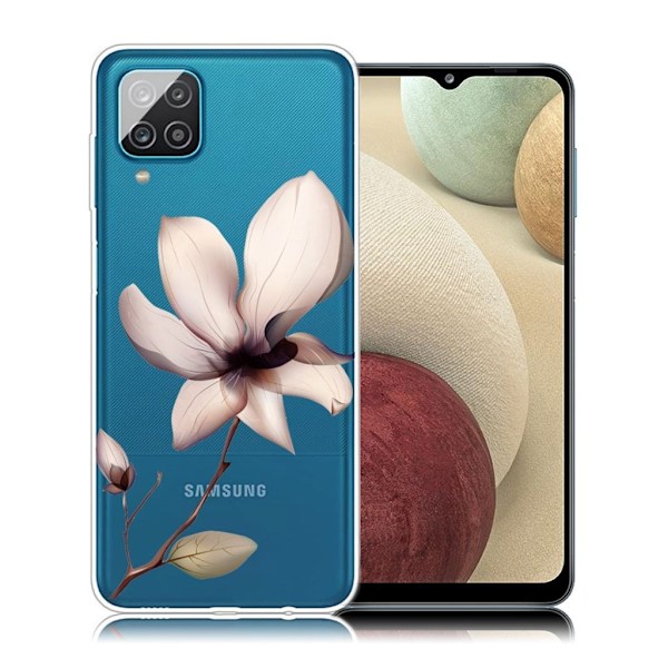 Deco Samsung Galaxy A12 5G skal - Levande Blomma Rosa