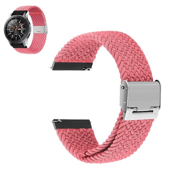 20 mm universel elastisk nylon-urrem - Lyserød Pink